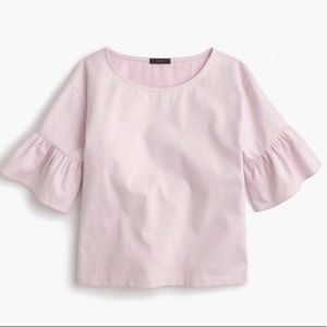 Jcrew Ruffle Sleeve Top